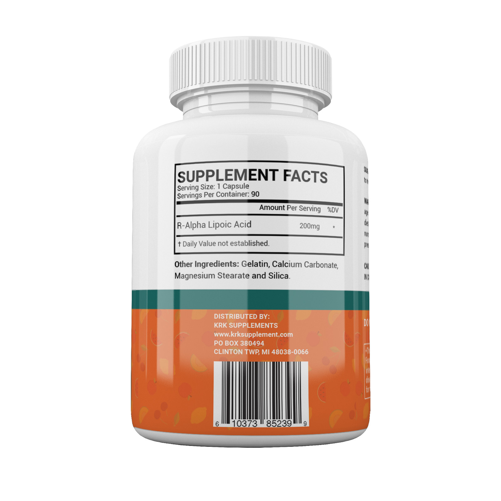 1 Bottle R-ALA R-Alpha Lipoic Acid 200mg Antioxidant Blood Sugar Glucose Support