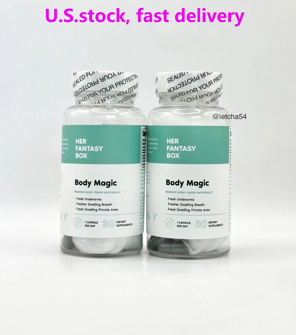X2 PK Her Fantasy Box Body Magic – 30 Vegan Capsules Each (60 Caps Total)