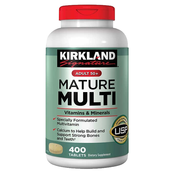 Kirkland Signature Adult 50+ Mature Multi Vitamins & Minerals 400 ct Exp:4/27