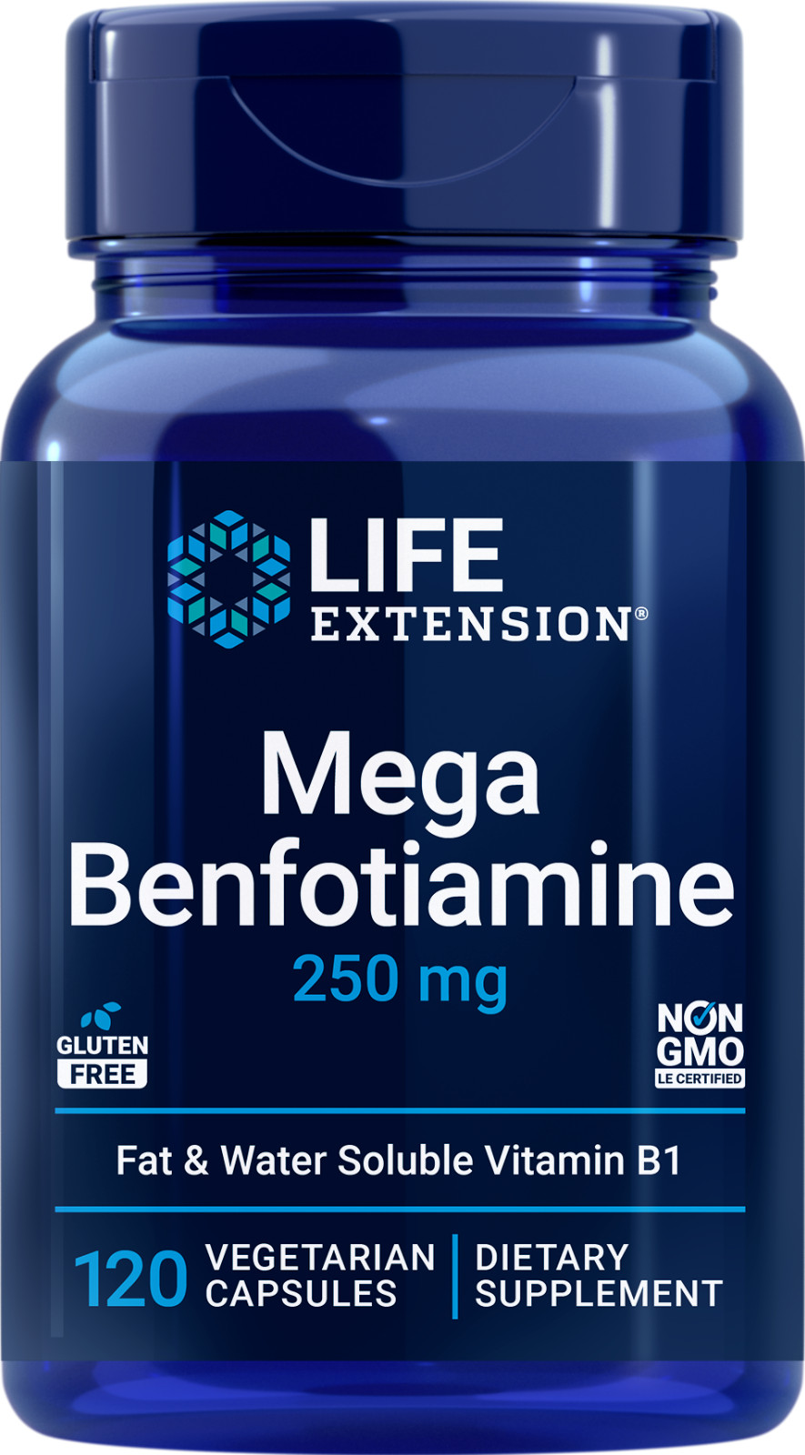 5 PACK Life Extension Mega Benfotiamine 250mg Vit B1 for Glucose Level 120 VCaps