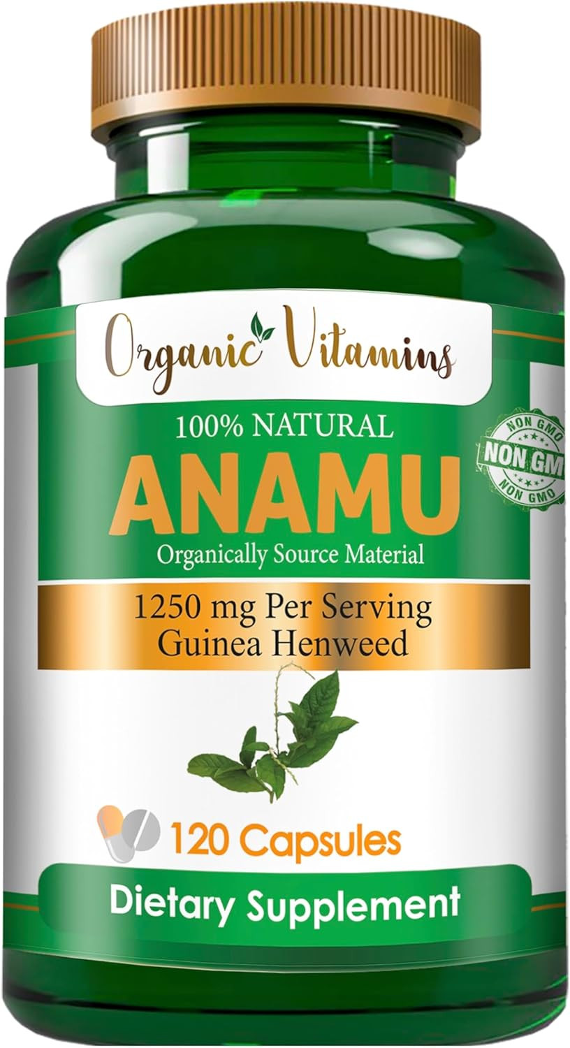 Organic Vitamins Anamu 1250Mg 100% Organically Grown 120 Capsules Petiveria A…