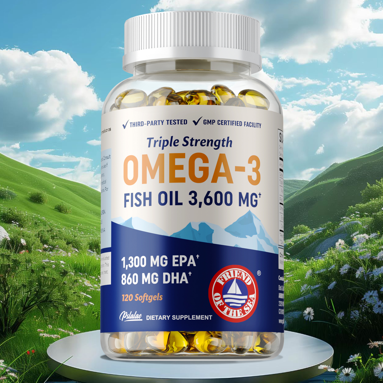 Triple Strength Omega 3 Fish Oil – with EPA & DHA,Joint Support,Highest Potency