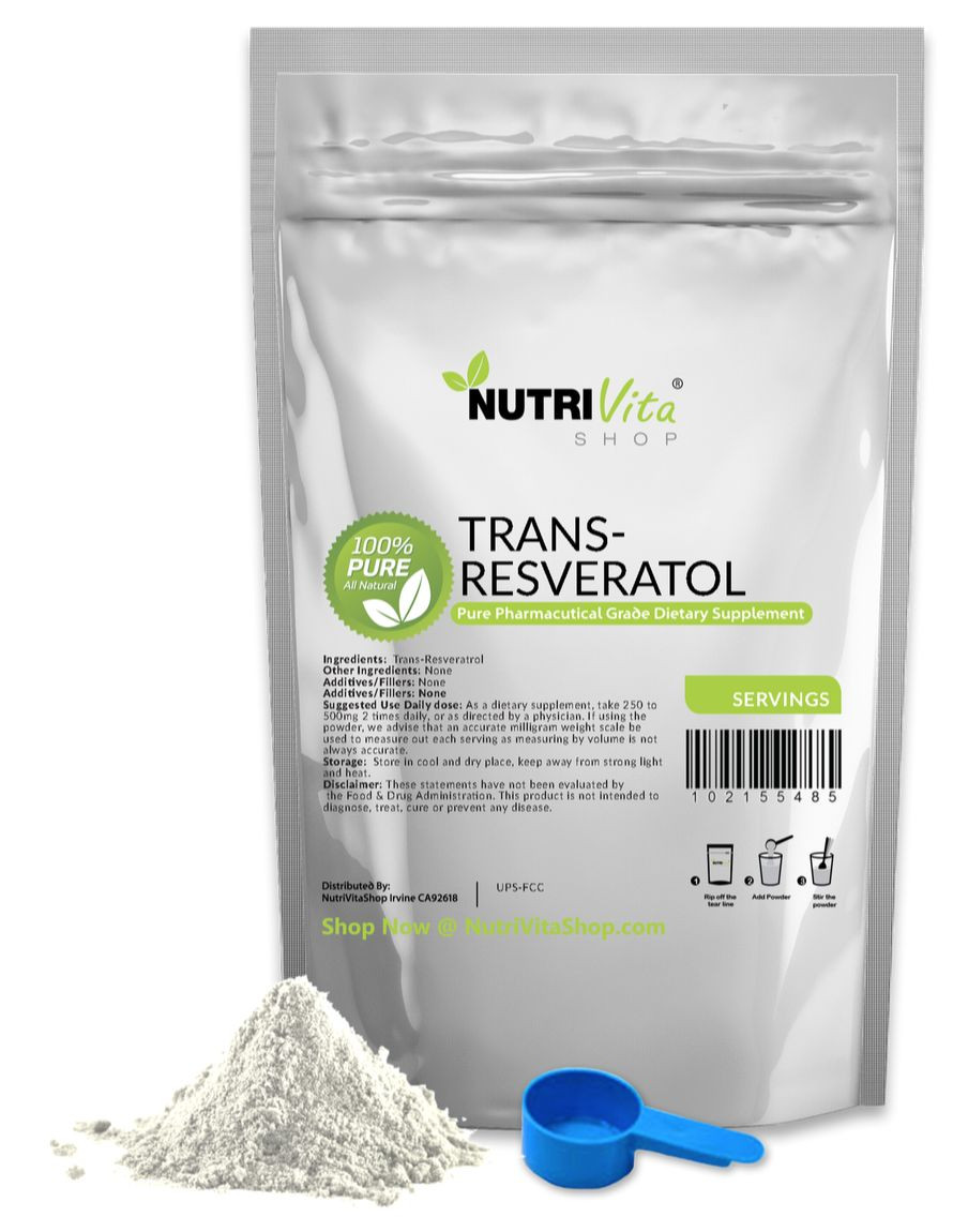 250g 8.8oz NEW 100% PURE Trans Resveratrol Anti-Aging Powder KOSHER