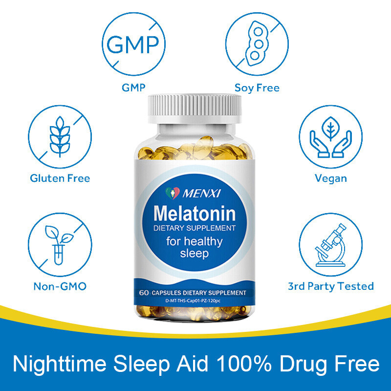 Organic Sleep Support Capsules – 10/60/120PCS, Deep Sleep & Refreshed Mornings