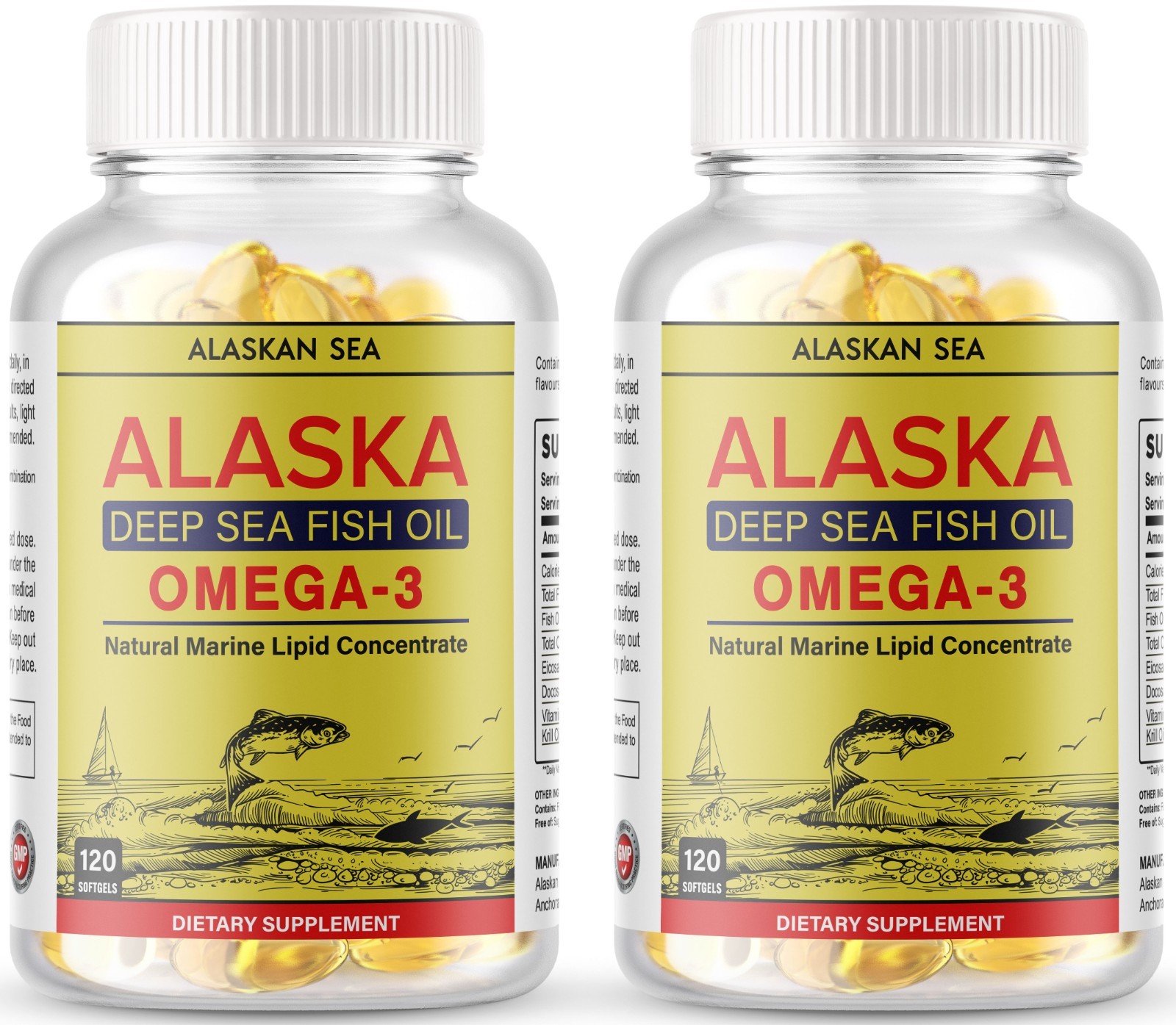 Omega 3 Fish Oil – 3600MG 240 Softgels (120 Serv) – 5x Strength