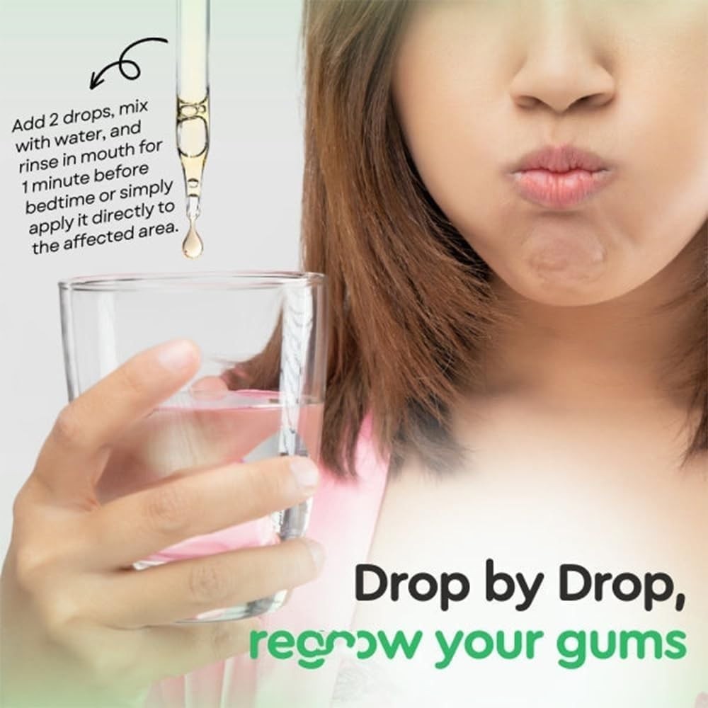 Gum Relief Drops, DentiZen Natural Liquid Drops for 0.5 Fl Oz (Pack of 2)