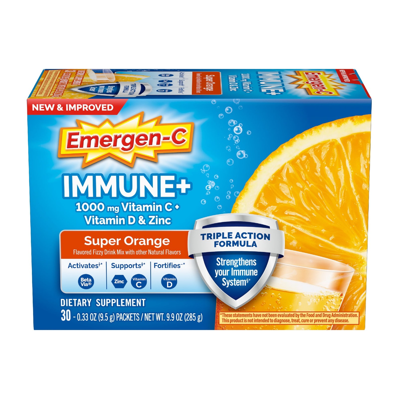 Immune+Triple Action Immune Support Powder,Betavia(R),1000Mg VitaminC,B Vitamins