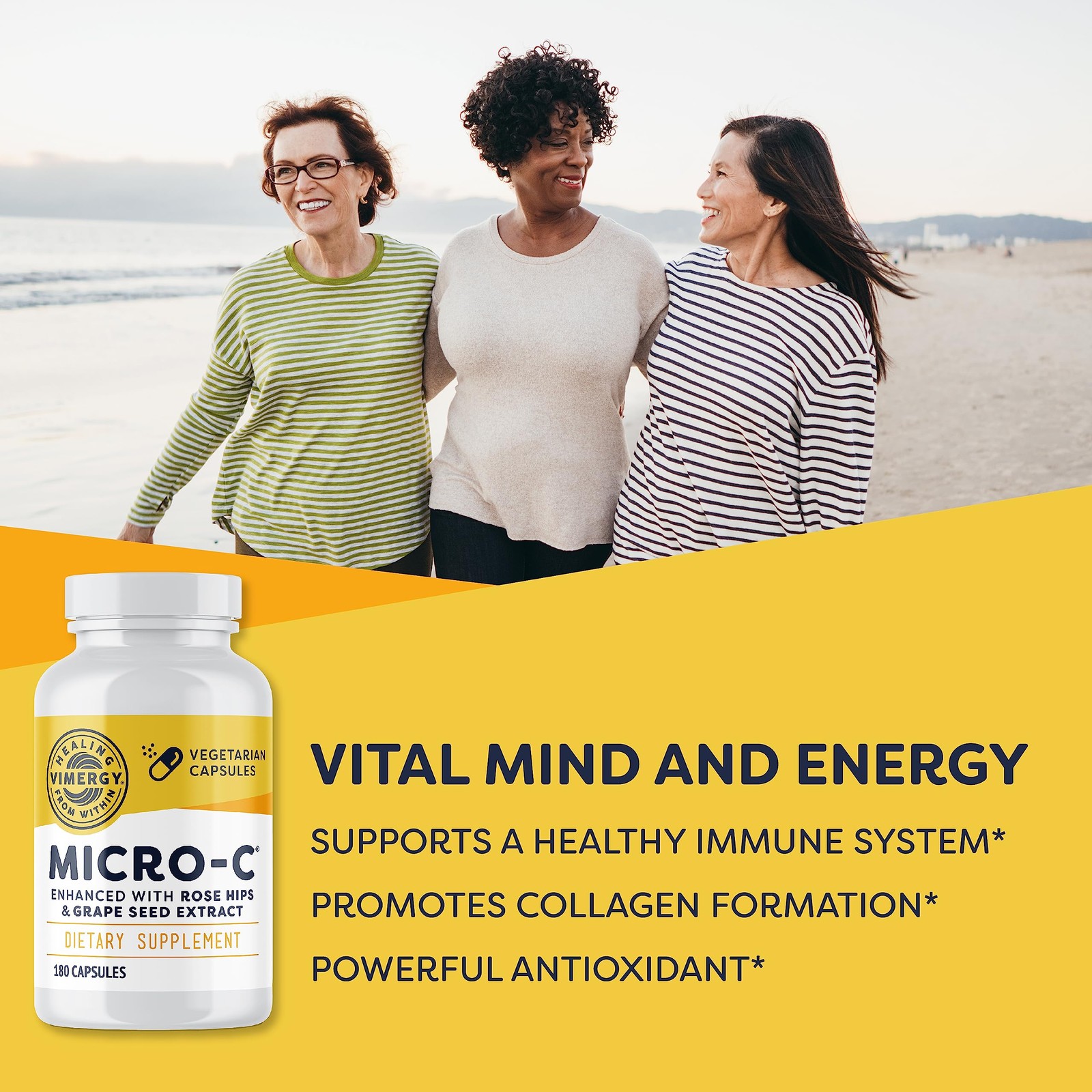 Vimergy Micro-C® Vitamin C Capsules – 500mg per Capsule, Supports Immune