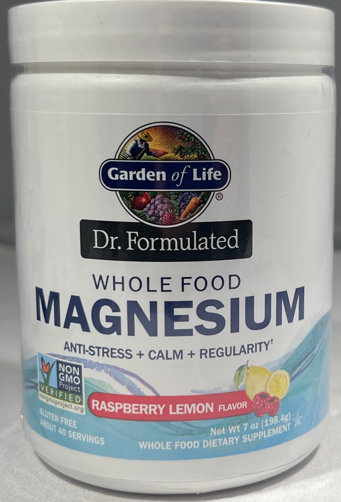 Garden of Life Whole Food Magnesium, Raspberry Lemon Flavor, 7 oz. – EXP: 2/26