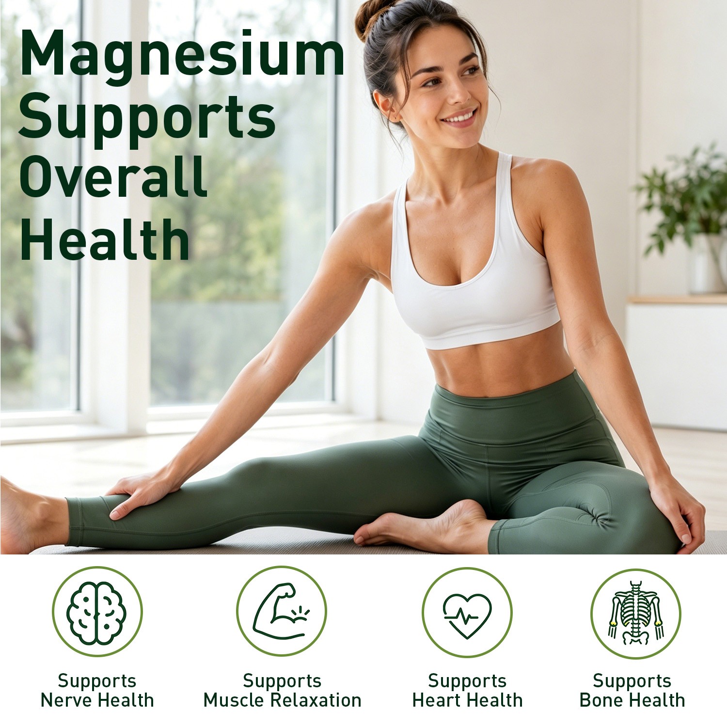 Magnesium Citrate Capsules 500mg Per Serving – Highest Potency 120 Capsules