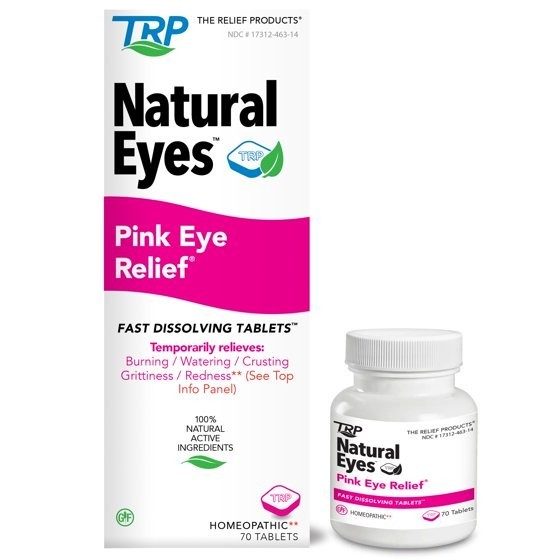 The Relief Products Pink Eye Relief, Natural Fast Dissolving Tablets, 70 Ct