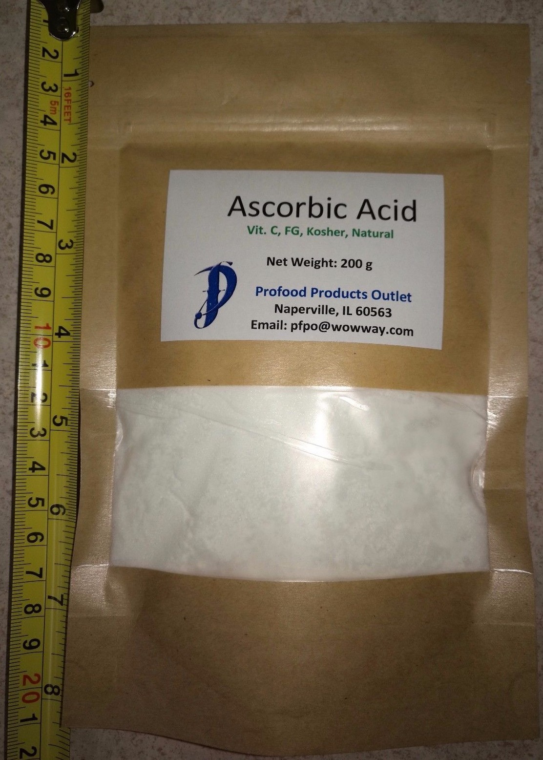 Ascorbic Acid, Vitamin C Powder,200g, 100% Pure, all natural
