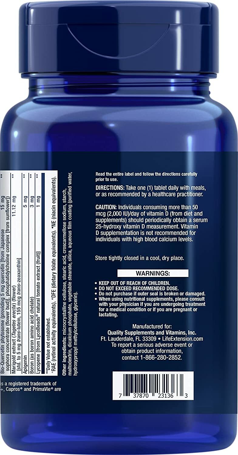 Life Extension One-Per-Day Multivitamin Essential Vitamins, Minerals 60 Tablet