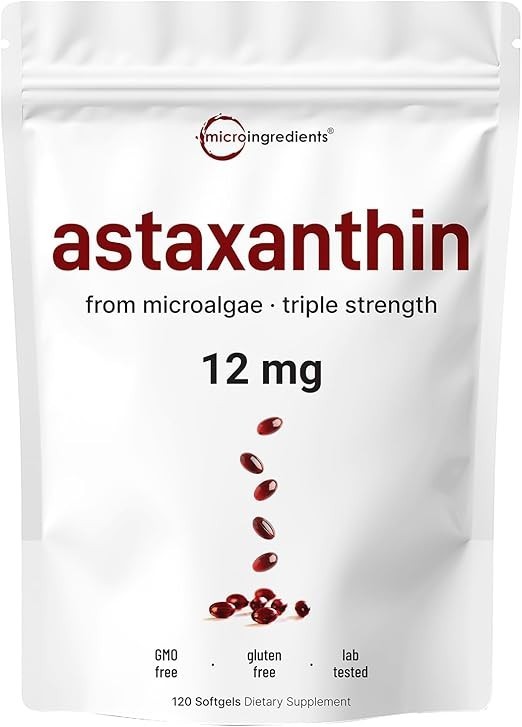 1 PACK Astaxanthin 120 Softgels 12mg – Supports Eye Health and Joint Health