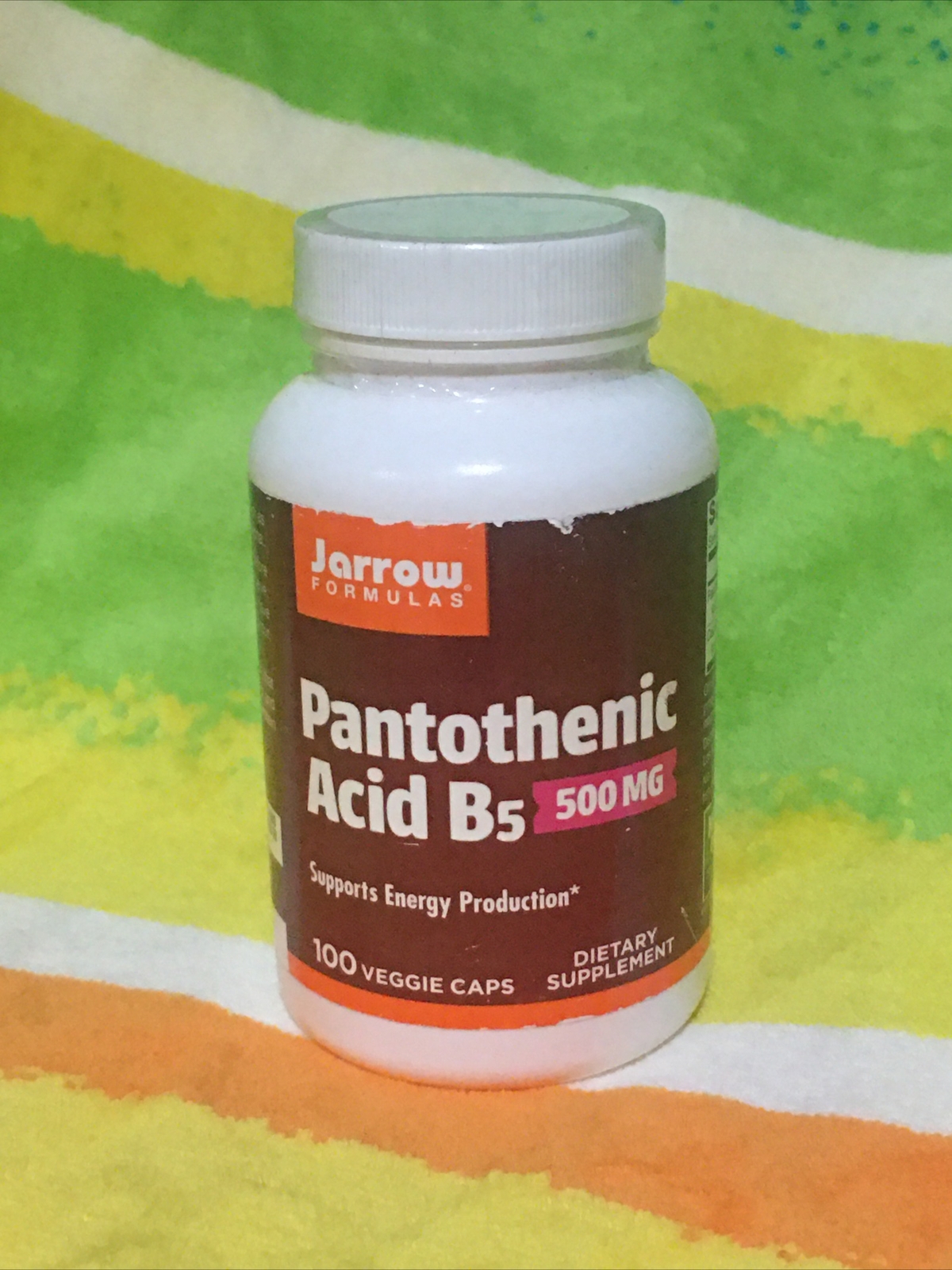 Jarrow Formulas Pantothenic Acid 500 mg B5 100 Capsules Exp 03/24