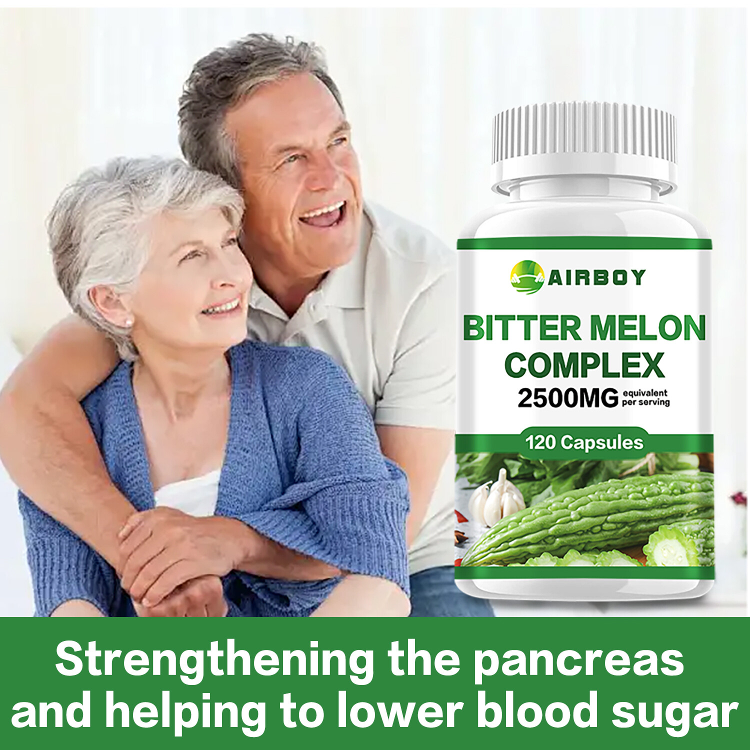 120pcs Bitter Melon Complex – Blood Sugar Support, Weight Lose, Cleanse & Detox