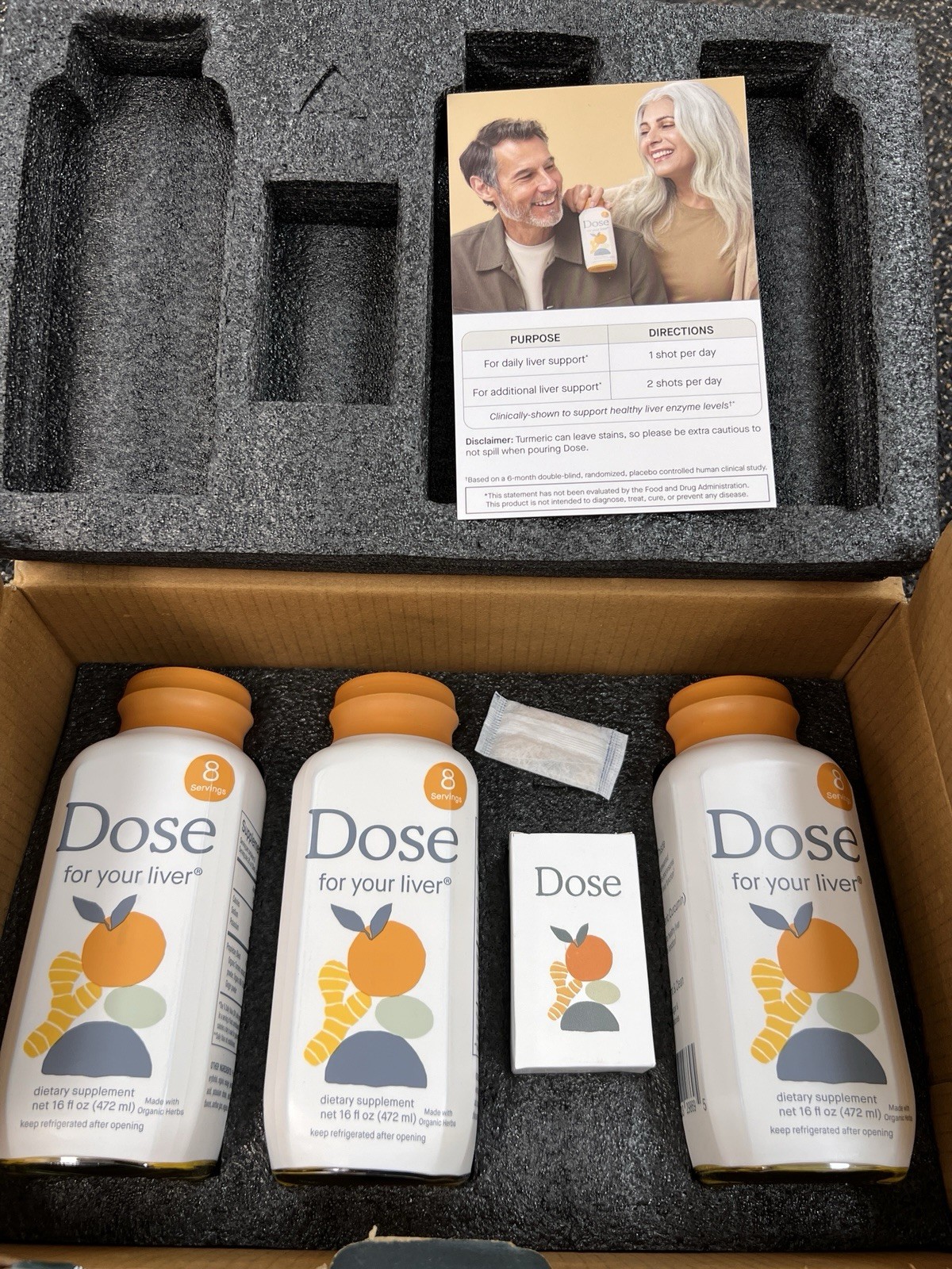 DOSE FOR YOUR LIVER 16oz – 3 PACK – SEALED – EXPIRES 06/10/2028 + SHOT GLASS