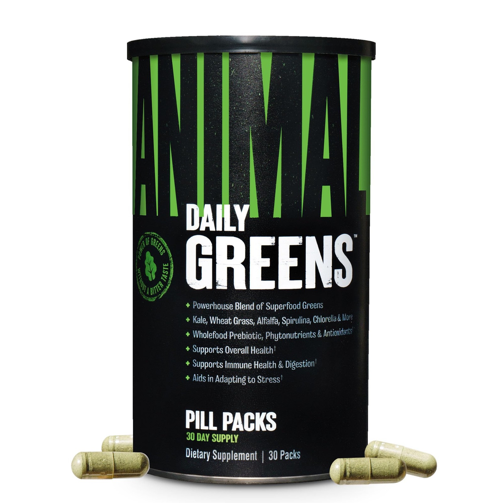Animal Daily Greens Pill Packs – Kale, Wheat 30 Count (Pack of 1), Green