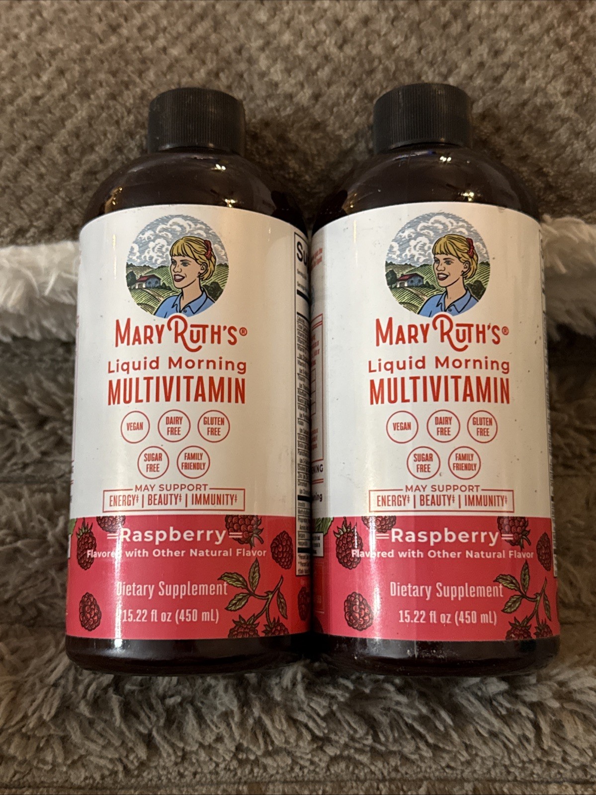 (2) Mary Ruth’s Liquid Morning Multivitamin 15.22 fl oz Raspberry Exp 06/27