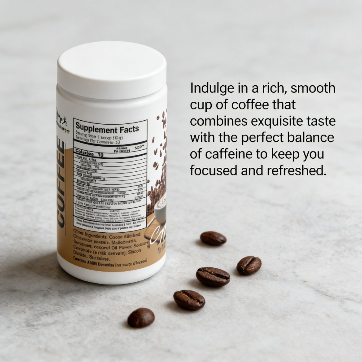 Evolution Coffee Flavor Cappuccino Beverage Creamy with L-Carnitine Supplement