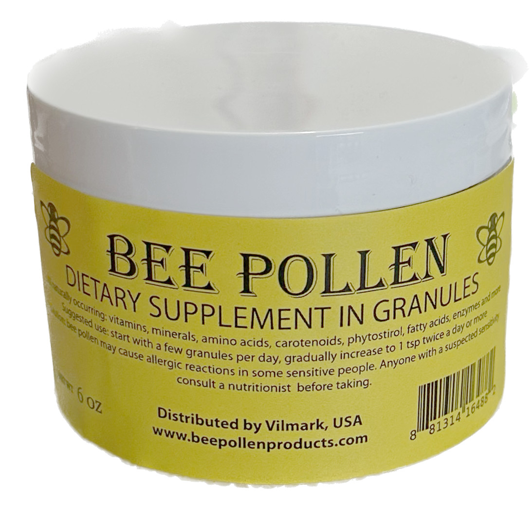 BEE POLLEN 100% Pure Natural Bee Pollen Granules 6 oz FDA Certified