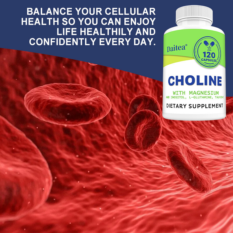 Choline Supplements 30 To 120 Capsules | Promotes Energy, Liver, Brain