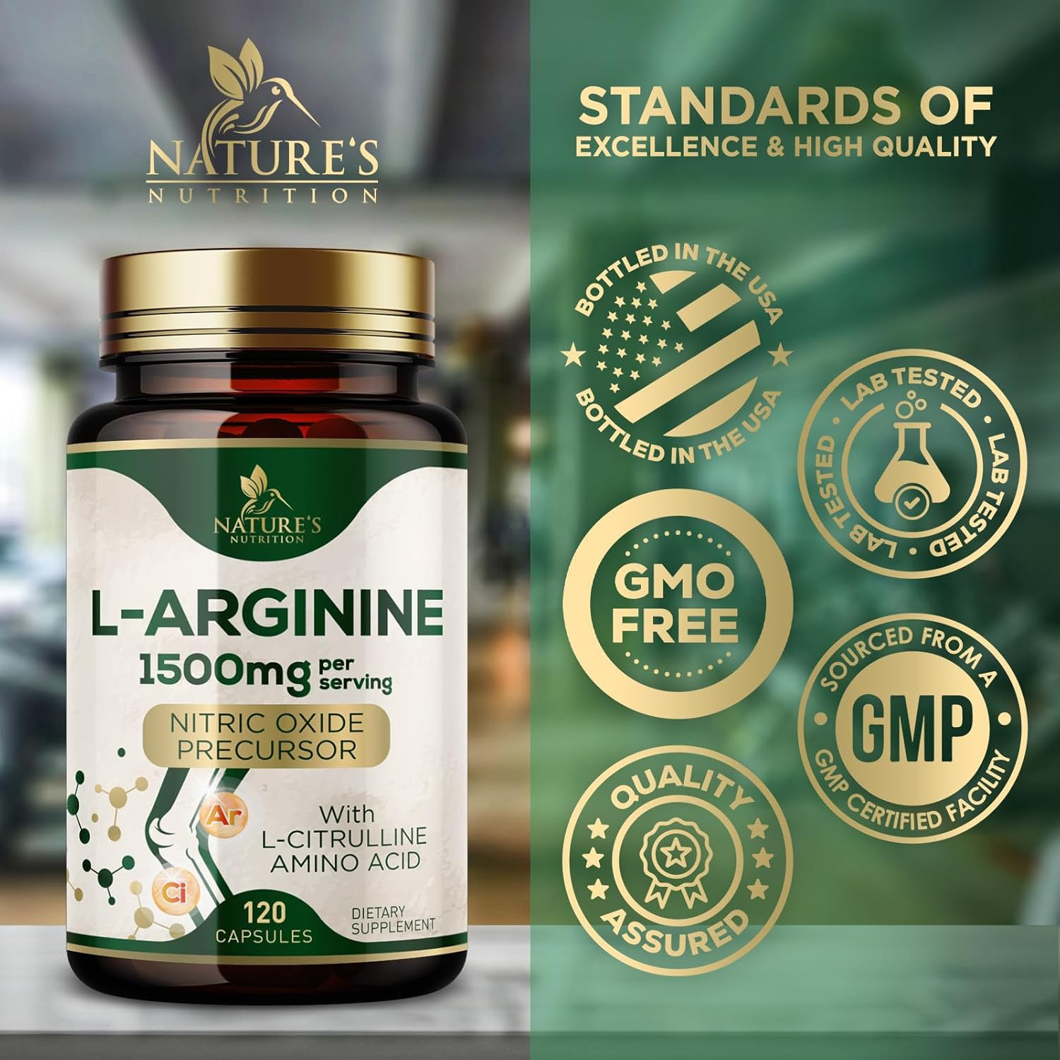L-Arginine 1000Mg Supplement with L-Citrulline – Muscle Supporting Nitric Oxide
