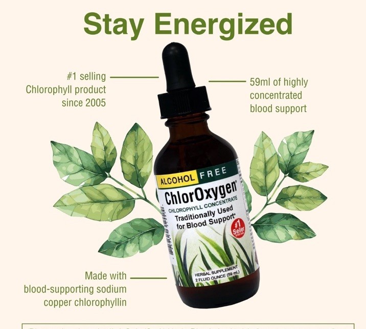 ChlorOxygen Chlorophyll Concentrate 2 oz. Exp 4/28. Lot Of 2