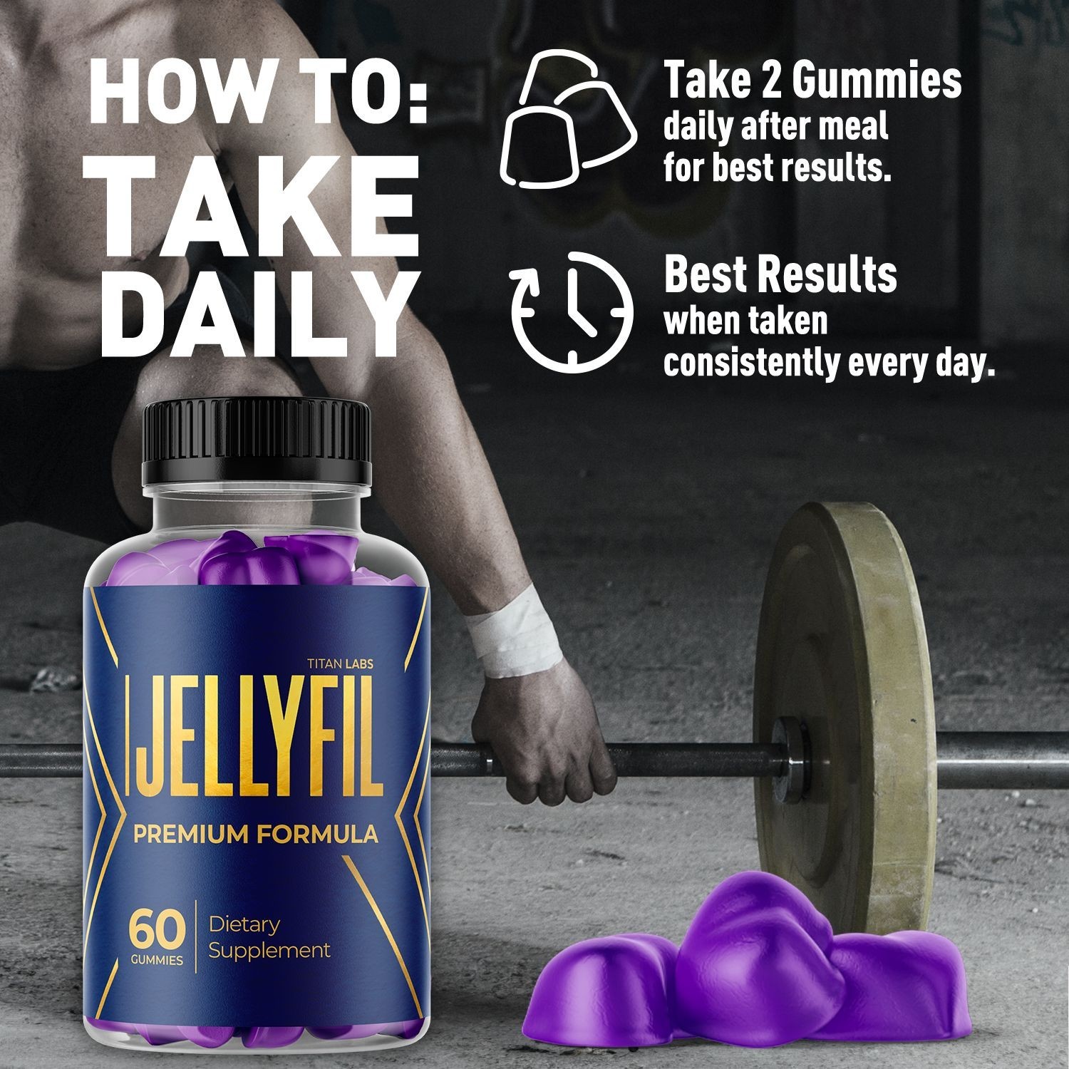 (5 Pack) Jellyfil Gummys Advanced Male Support Supplement Jelly fil 300 Gummies