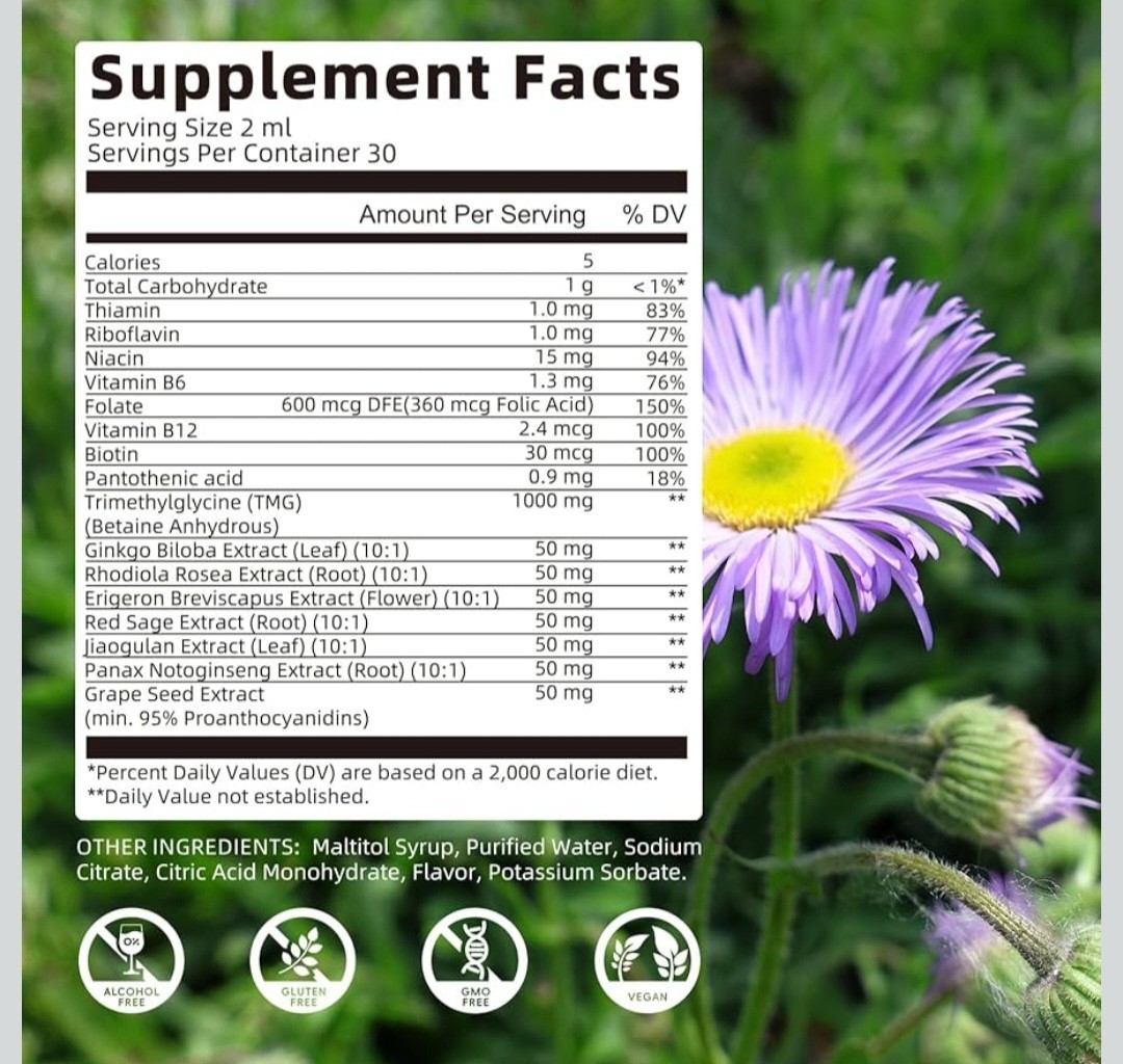 Pack of 2 – TMG (Trimethylglycine) Supplement Liquid Drops 1000MG (2 fl oz Each)