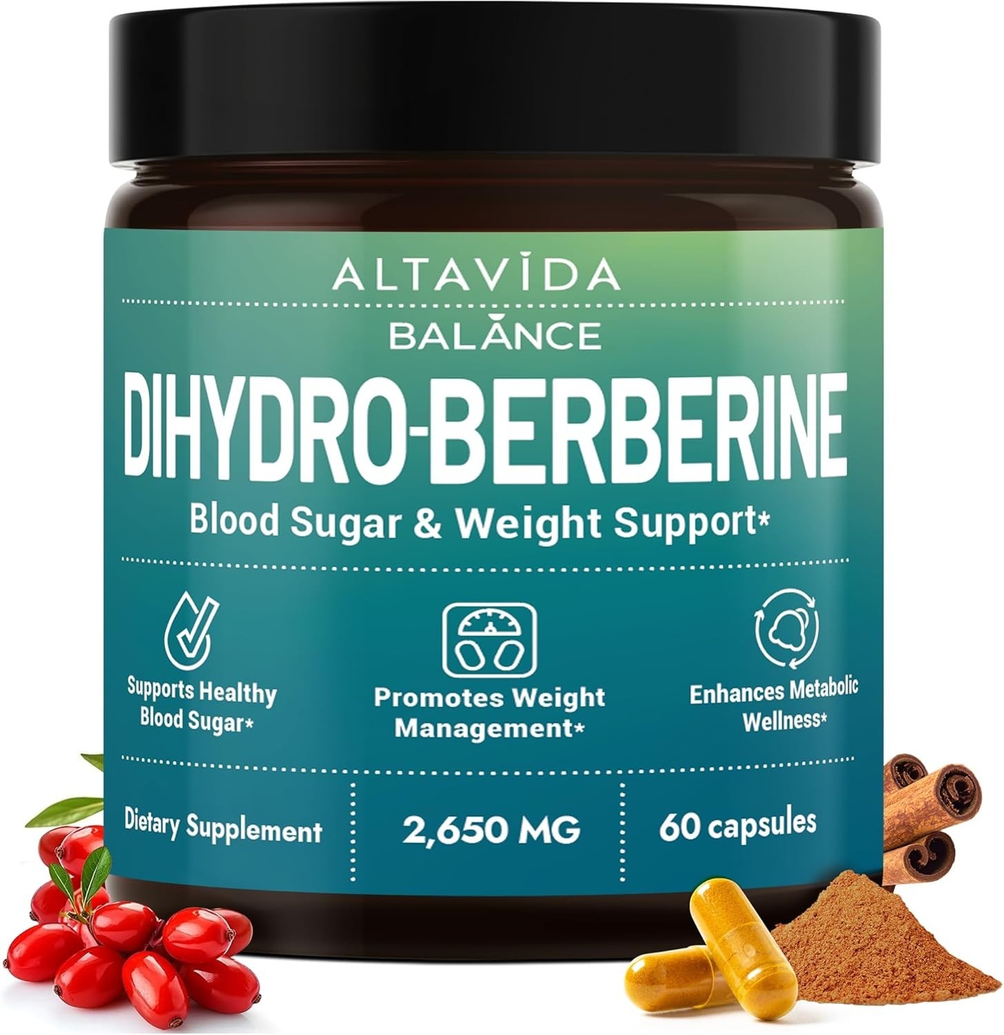 Dihydroberberine Super Berberine w/ Ceylon Cinnamon & Alpha Lipoic Acid Altavida