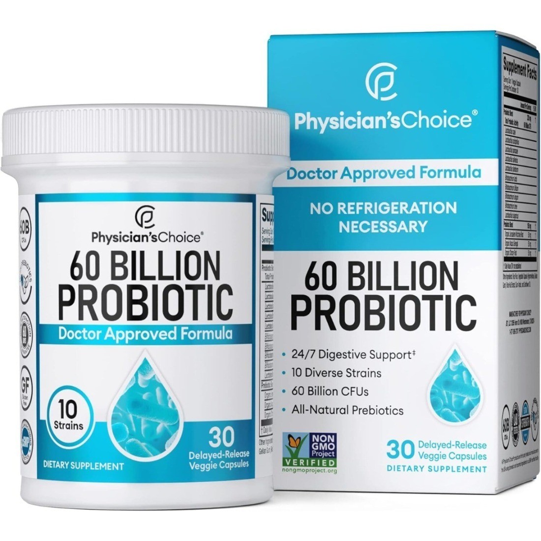 Physician’s Choice Probiotics 60 Billion CFU10 Strains + pure Prebiotics NEW
