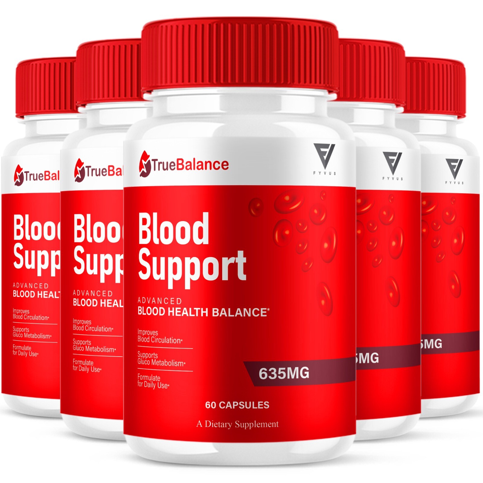 (5 Pack) TrueBalance Blood Support, True Balance Advanced Formula (300 Capsules)