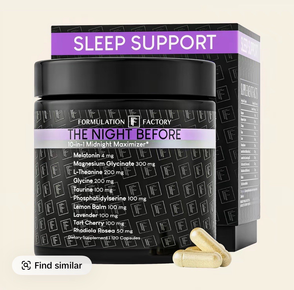 The Night Before Magnesium Glycinate Sleep Aid, 10-in-1 Sleep Supplement with…