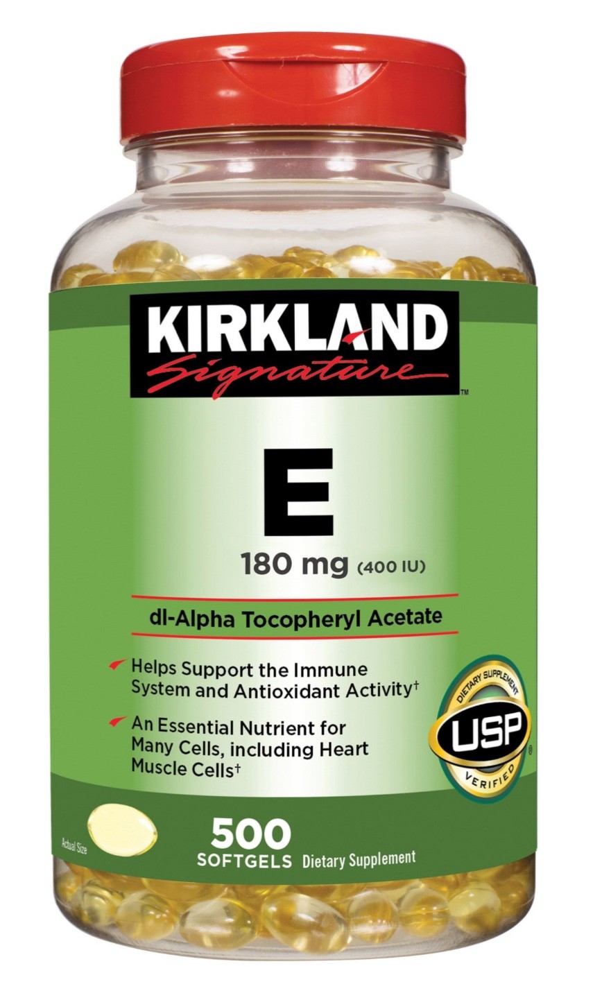 Kirkland Signature Vitamin E 180 mg, 500 Softgels – Free Shipping!