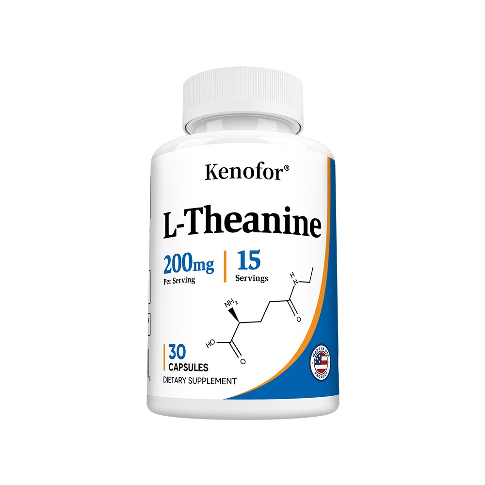L-Theanine 200mg 30/60/120 Capsules Support Relaxation Stress For Men & Women
