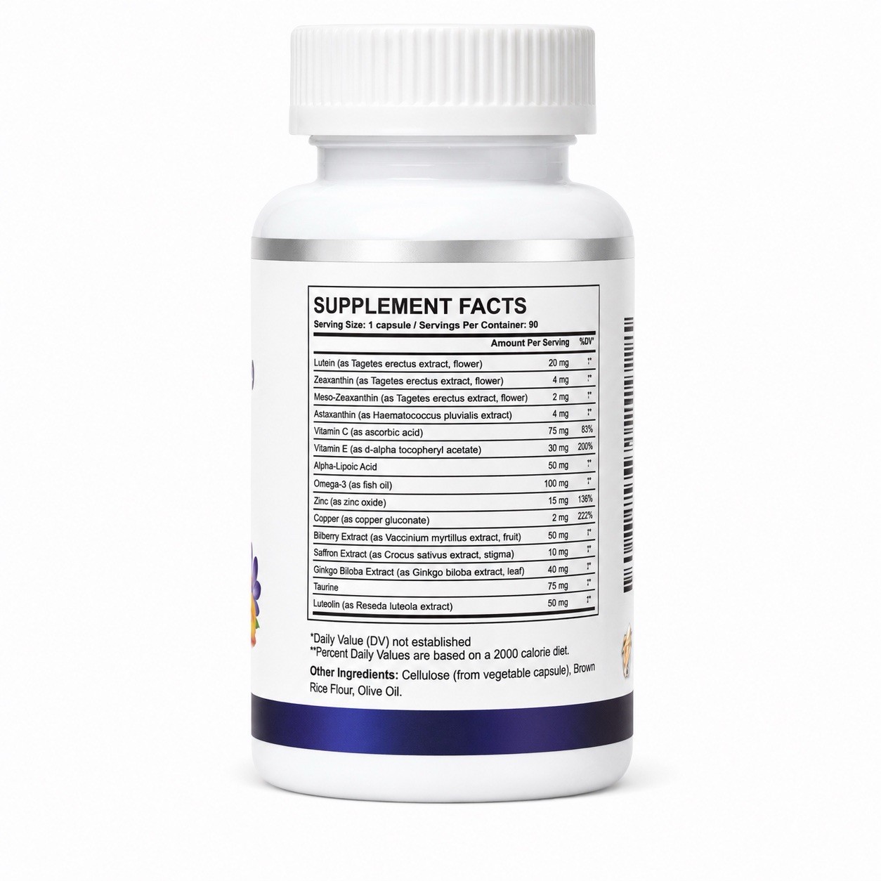 Eye Supplement, 90 Capsules, Advanced Eye Formula, Lutein, Zeaxanthin.