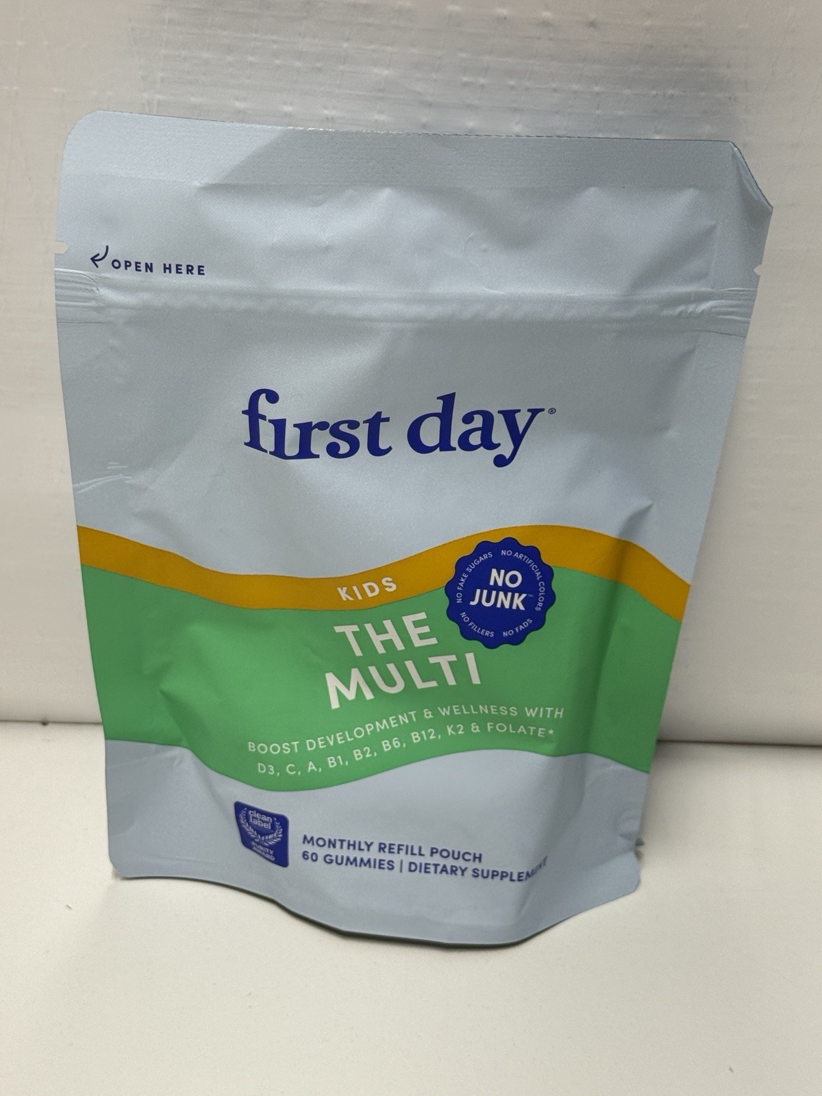 First Day KIDS The Multi Multivitamin 60 Gummies Refill Pouch Sealed Exp 3/2027