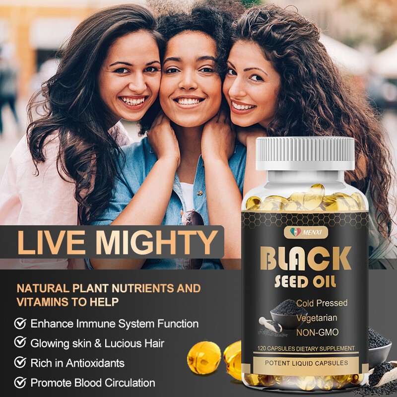 Black Seed Oil Capsules 1000mg 240 Softgels – Premium Cold Pressed Vegan Capsule