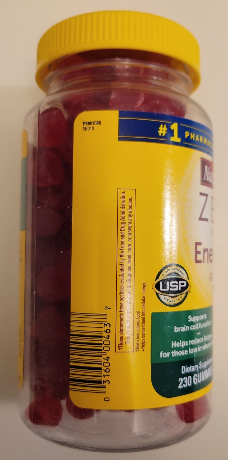 Nature Made Zero Sugar Energy B12 Gummies 230 Count Each 1000 mcg Ex 6/2026