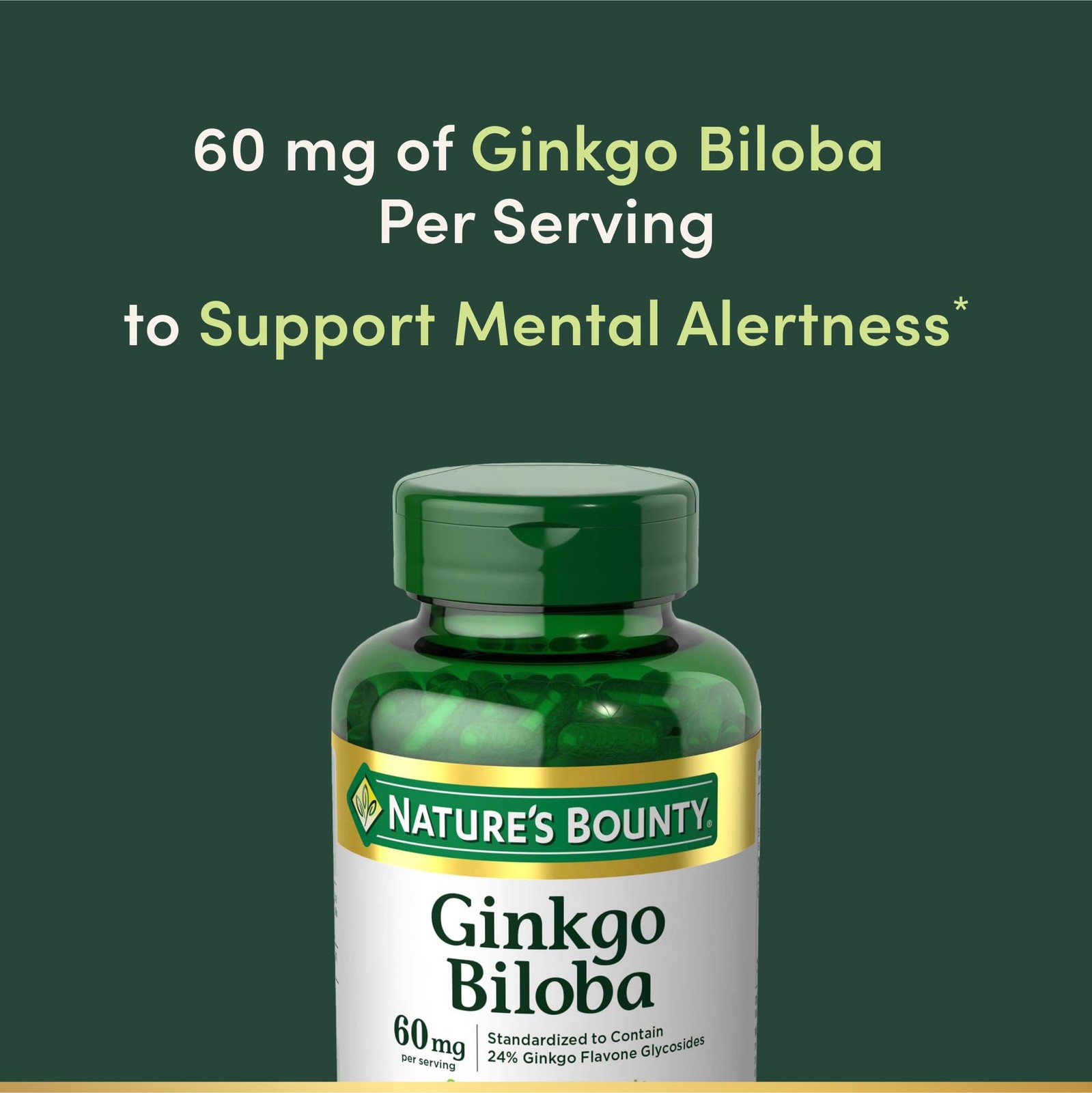 Nature’s Bounty Ginkgo Biloba, Supports Healthy Brain 200 count (Pack of 1)