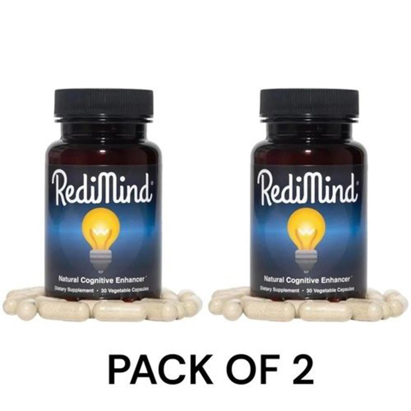 (2 Packs) RediMind Cognitive Enhancer 30 Caps Natural Focus Memory Brain Health