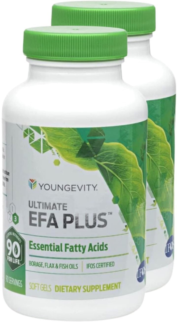 Youngevity Ultimate EFA Plus – Essential Fatty Acids, 90 Soft Gels – 2 Pack