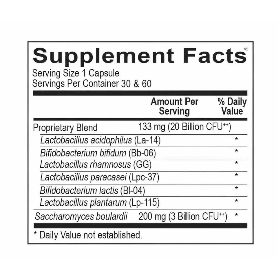 Pack of 2 ORTHO BIOTIC 60 CAPSULES Digestive & Gut Health Support