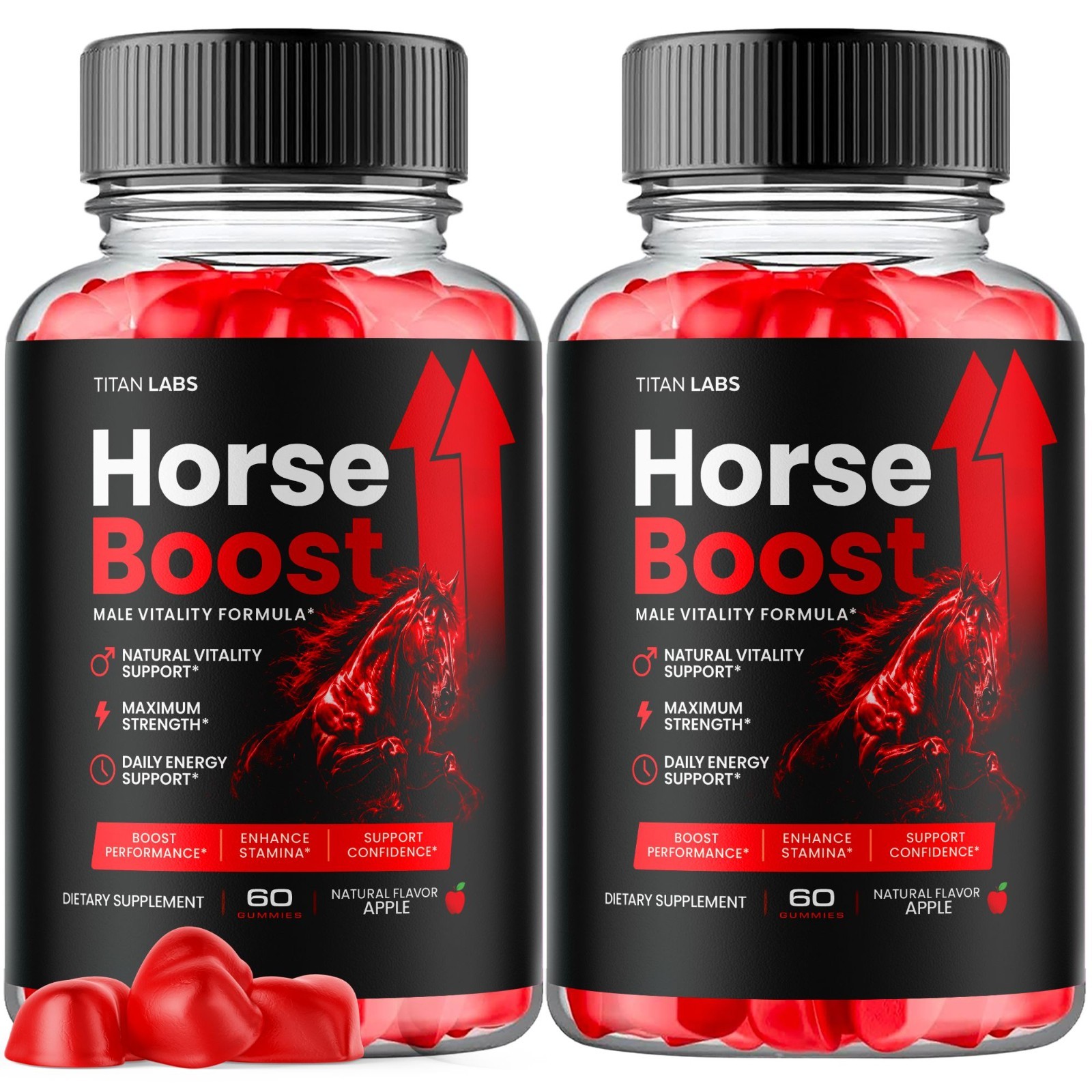 (2 Pack) Horse Boost ACV Gums Male Health Support Formula HorseBoost 120 Gummies