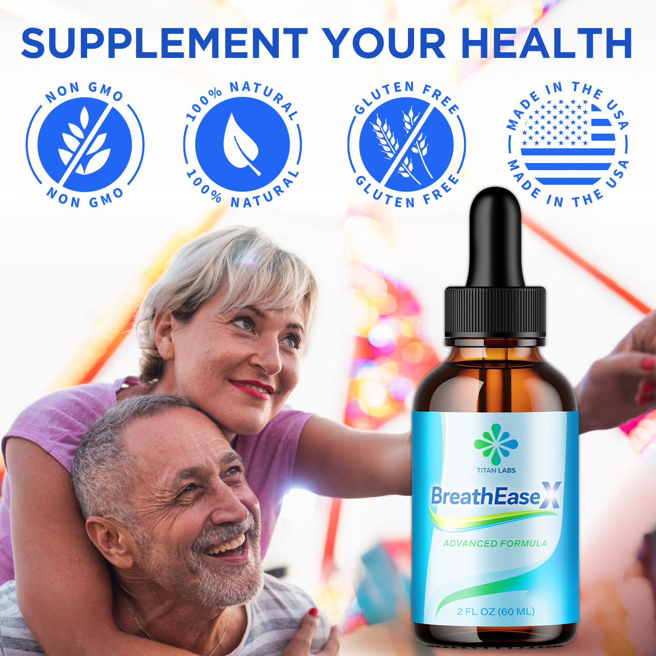(3 Pack) BreathEaseX Drops Advanced Lungs Support Breath EaseX 90 Servings