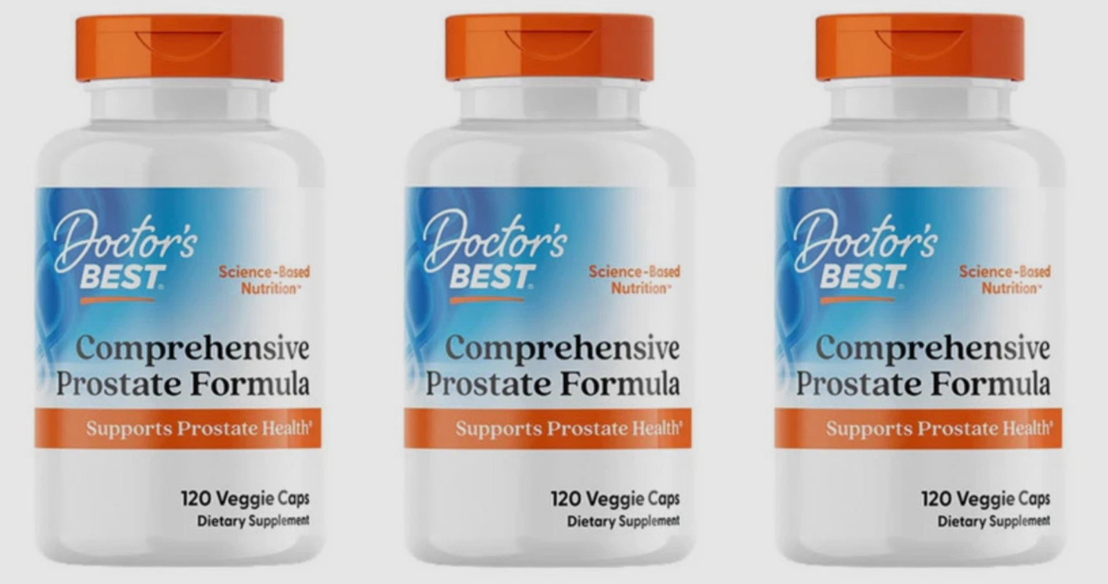 3 Packs of Doctor’s Best Comprehensive Prostate Formula 120 Veg Caps EXP 11/2026