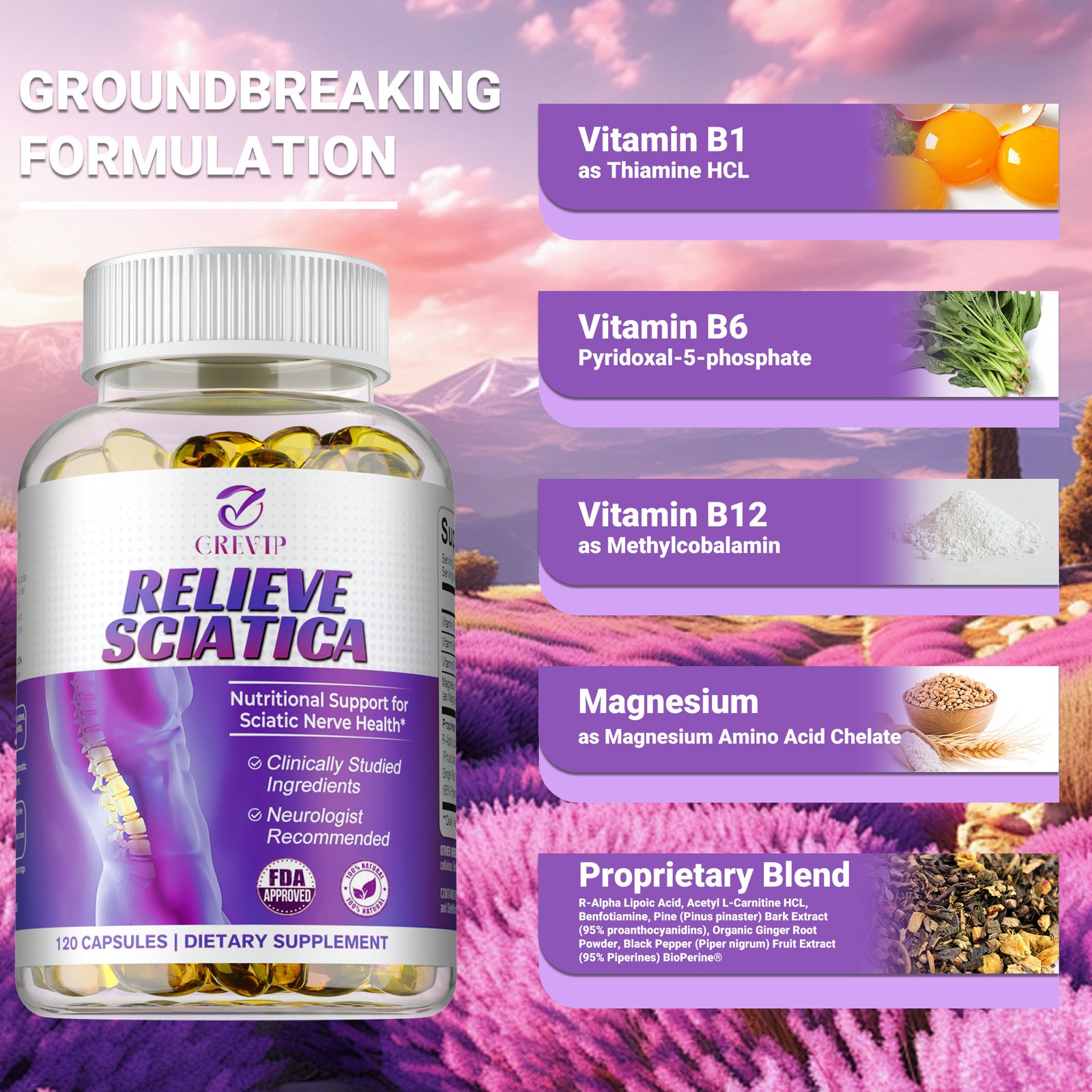 Relieve Sciatica Capsules – Hip Joint Sciatica Pain Relief & Inflammatory