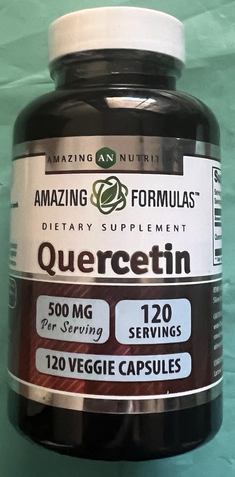 Amazing Nutrition Quercetin Dietary Supplement – 500 Mg, 120 Capsules