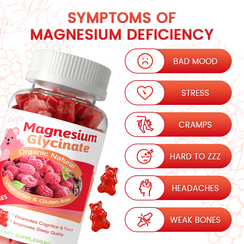 Magnesium Glycinate Gummies For Bone,Heart,Muscle,Nervous System Health 500Mg